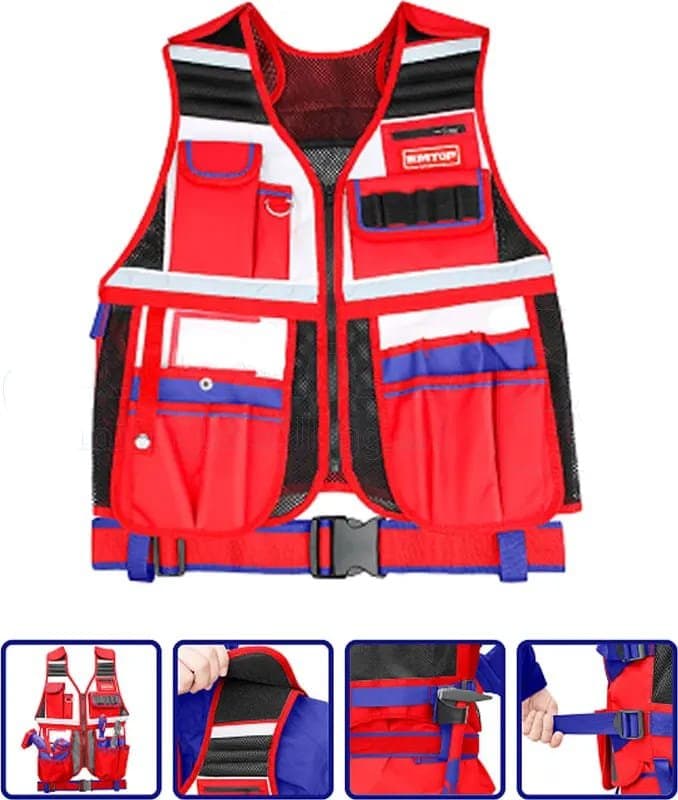 Tool vest multiple pockets