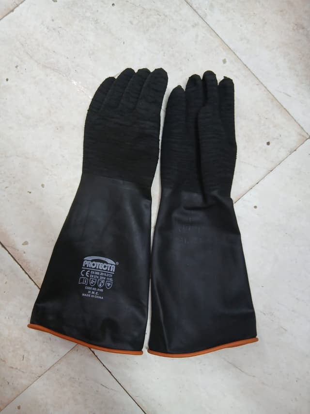 Rough Rubber Black Glove