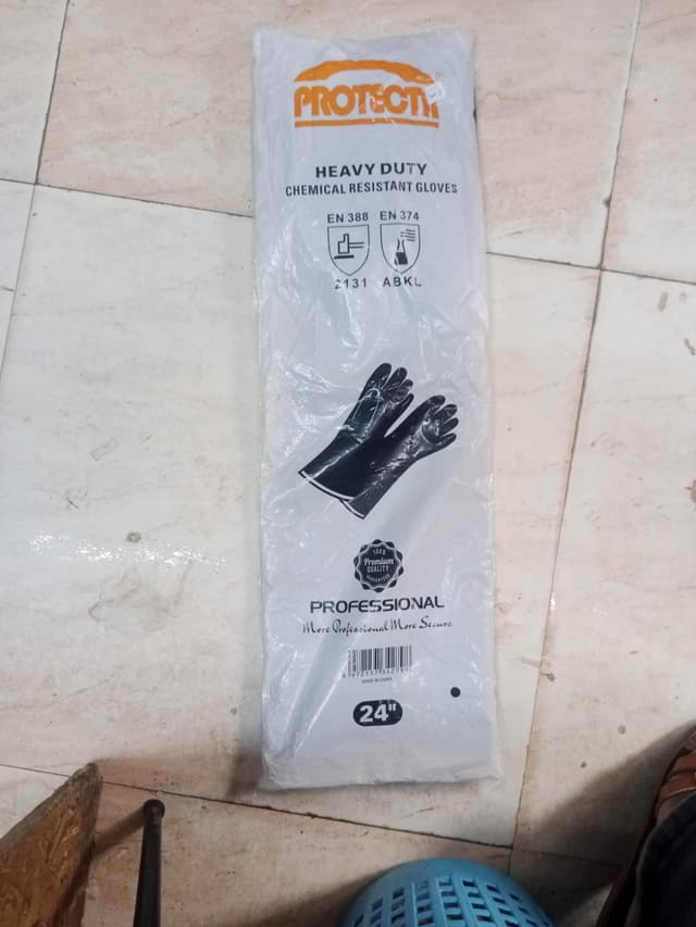 Extra Long Rubber Black Glove