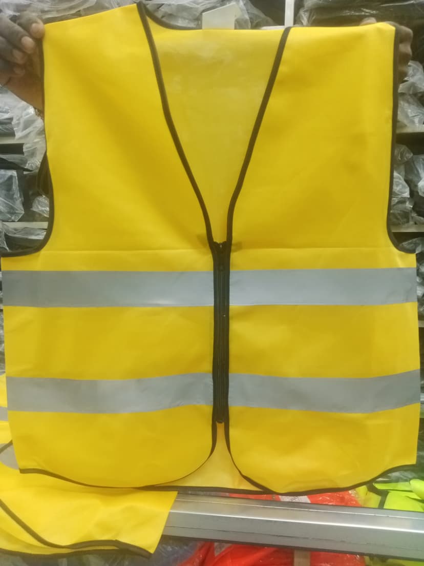 Zip up Closure Yellow Reflectors jackets