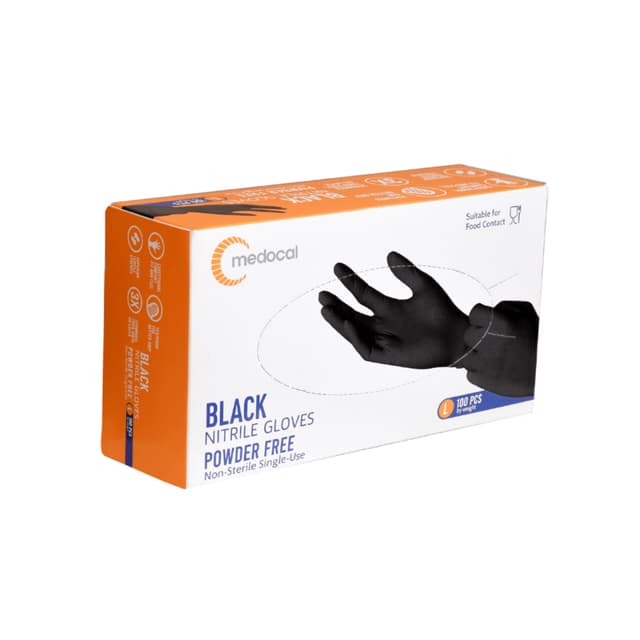 Black Nitrile Examination Gloves