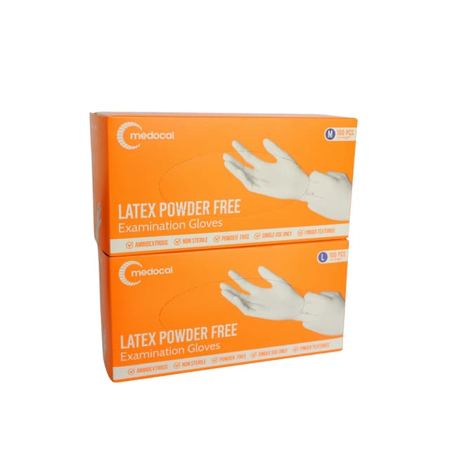 Latex Examination Gloves power free