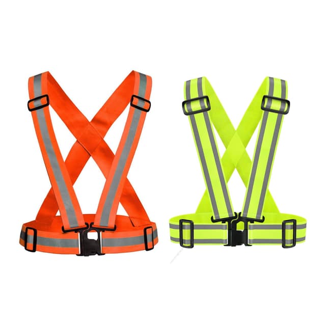 Reflective straps green and orange