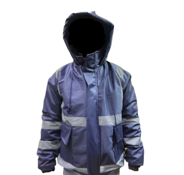 Navy blue Rider Jacket -Mackintosh material