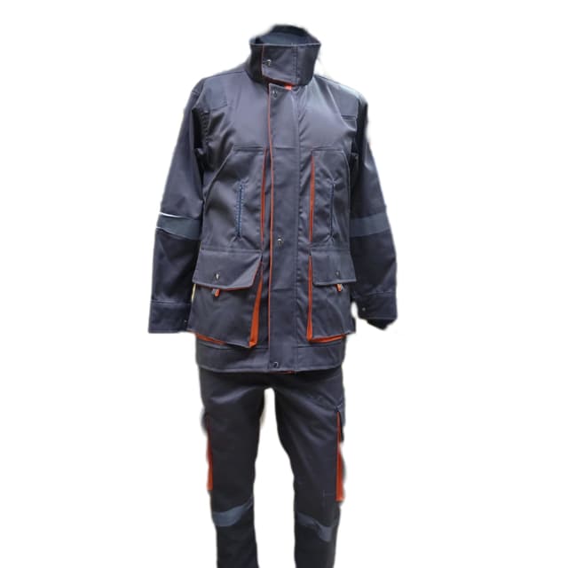 Grey Broken Overall Reflective Engineer Suit