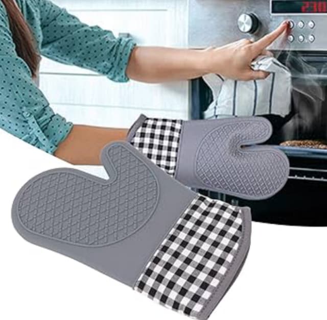 Oven Mitten, BBQ Gloves Silicone