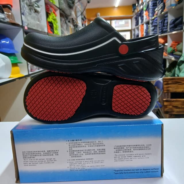 Black Safety Kitchen Crocs
