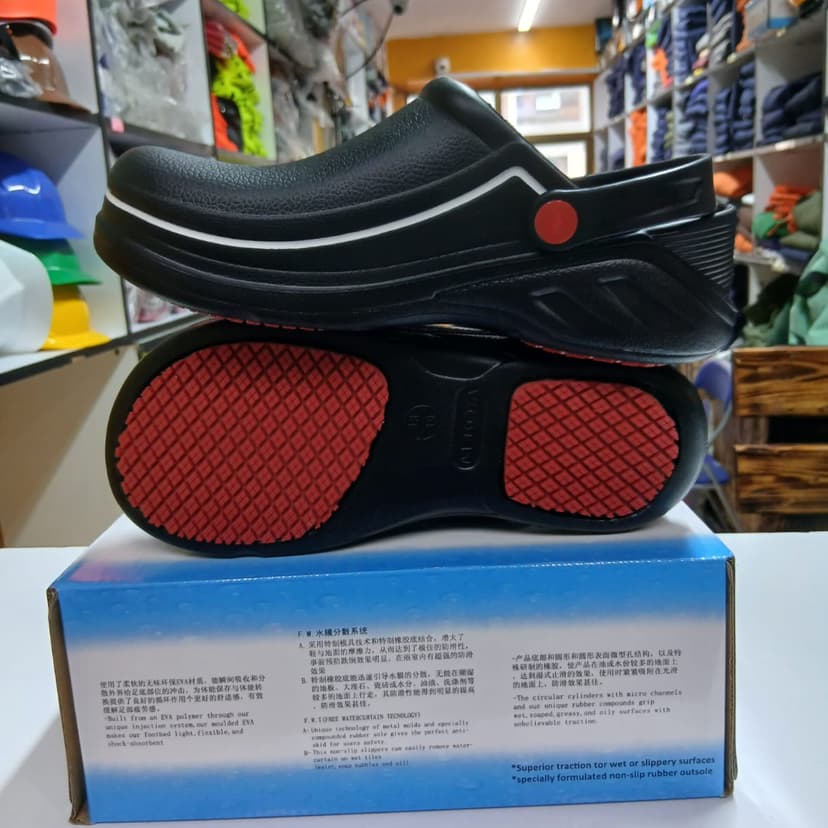Black Safety Kitchen Crocs