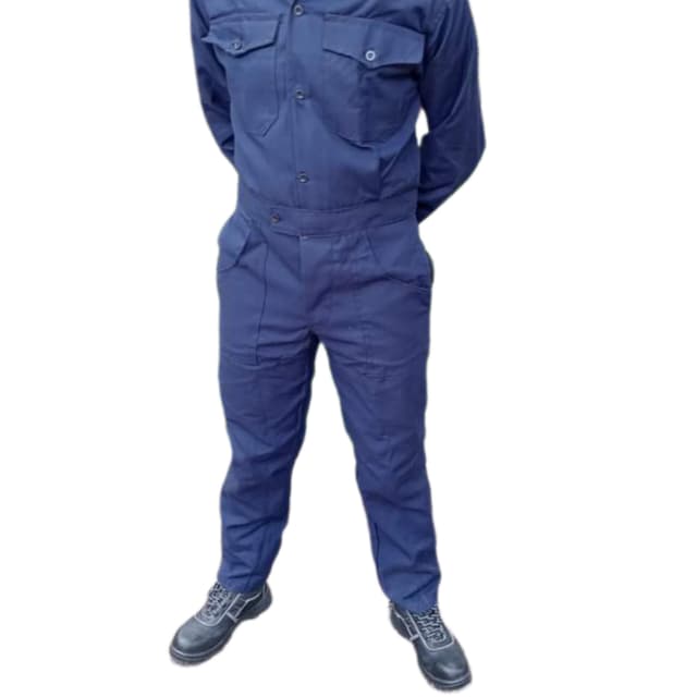 Ordinary plain Overall Navy Blue