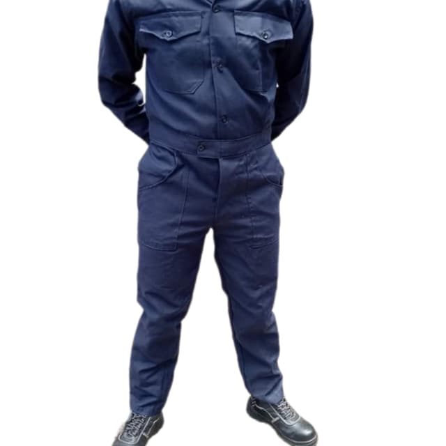 Dark Blue Plain Normal Overall