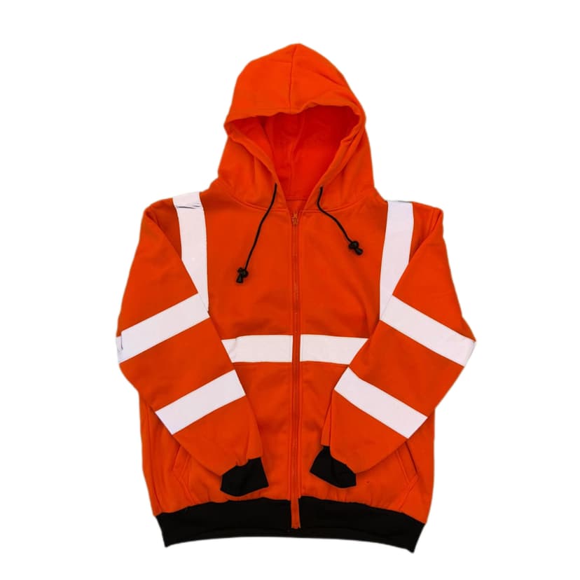 Reflective Fleece Jacket Orange