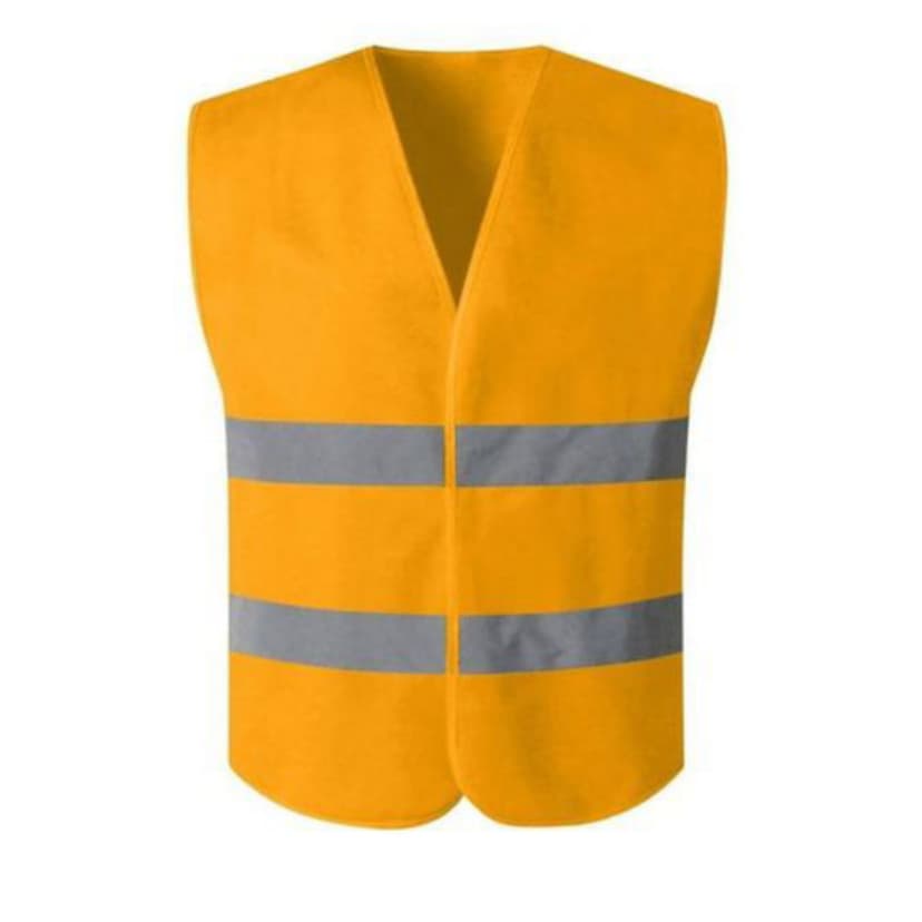 Ordinary Yellow Velcro Zipper Vest Jackets