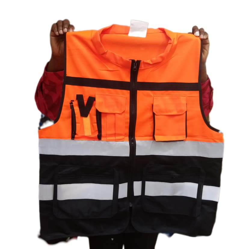 Chinese Collar Reflector Orange and Black