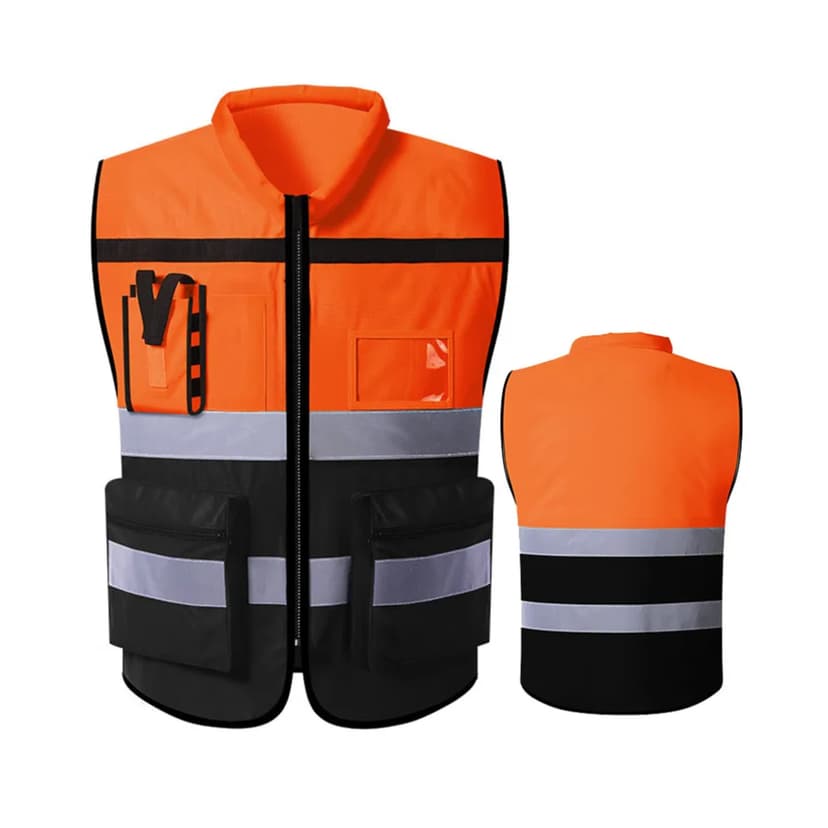 Heavy Duty Chinese Collar Reflector Jacket