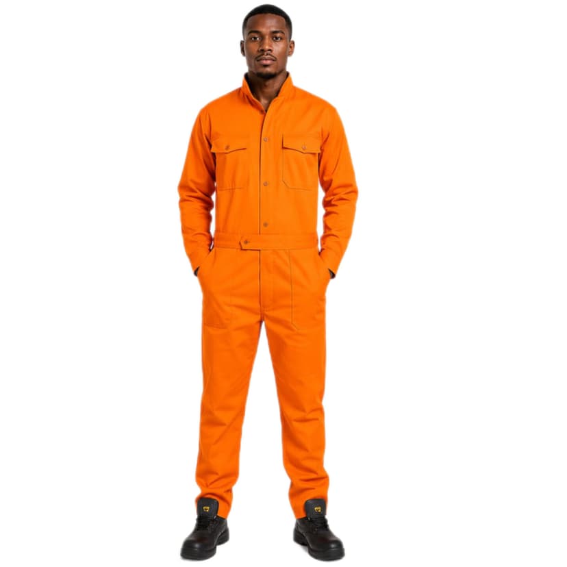 Orange Plain Overall
