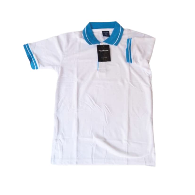 White Blue Polo-Tshirt