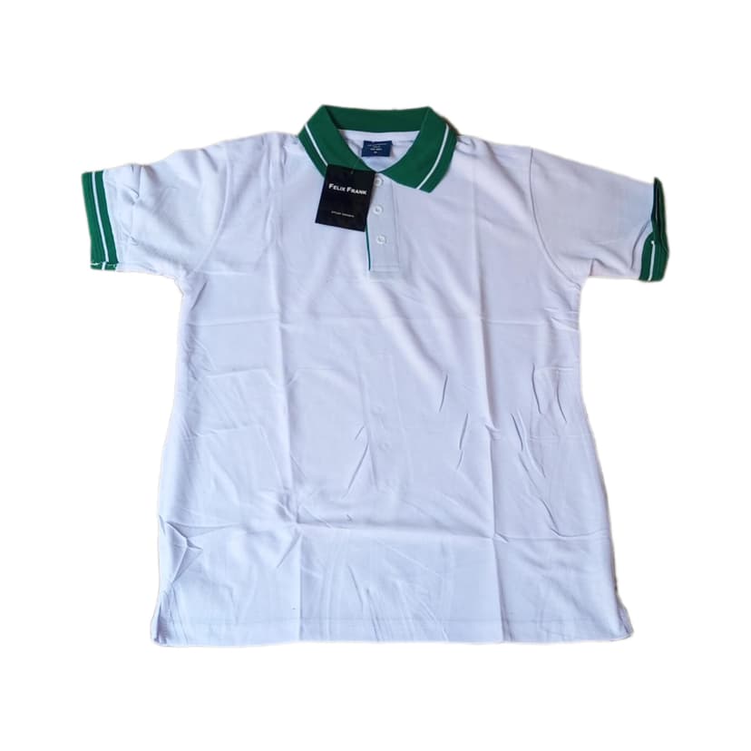 Polo T-shirts white Collar Green