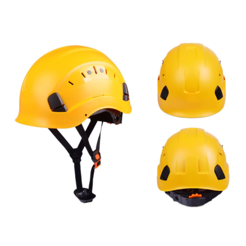 Yellow Work At Height Safety Helmets ABS Plastic