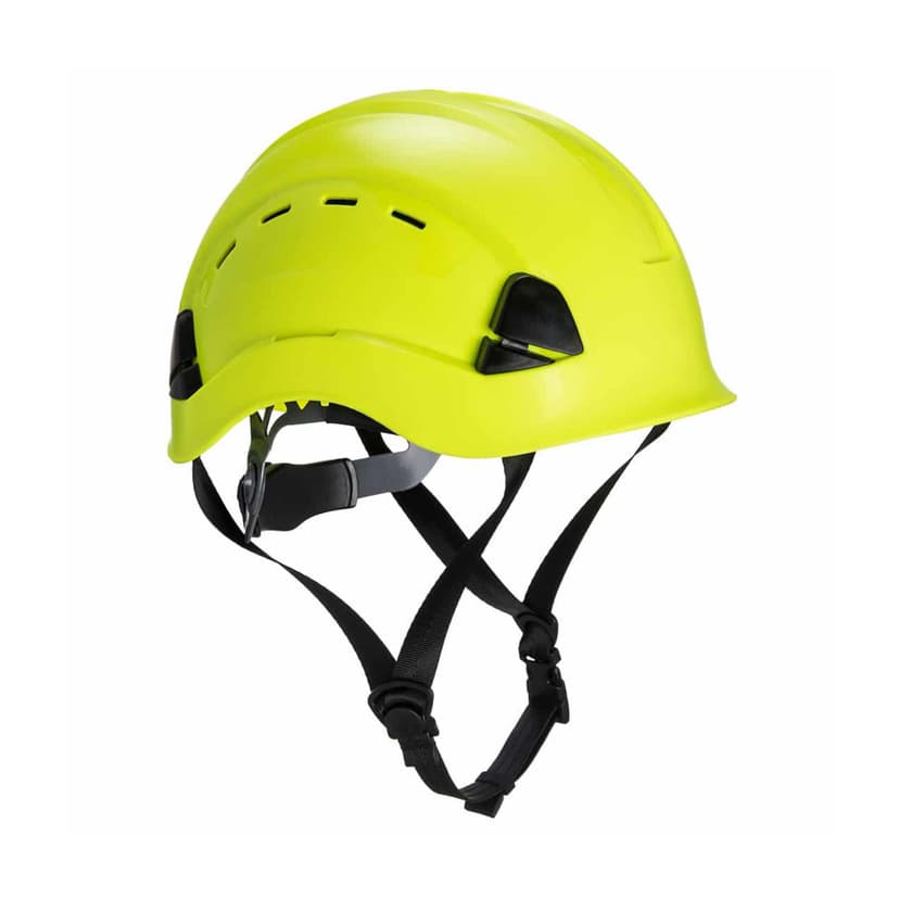 Ventilated Luminous Green Work At Height Helmet