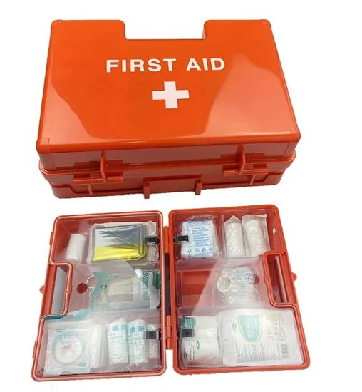 Red Medium First Aid Kit Box Mountable
