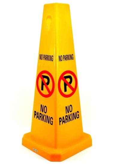 Cone No Parking Sign Board