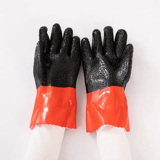Duo Colours Particles Pvc gloves
