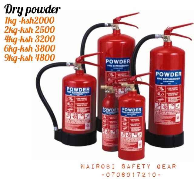 Fire extinguisher dry power